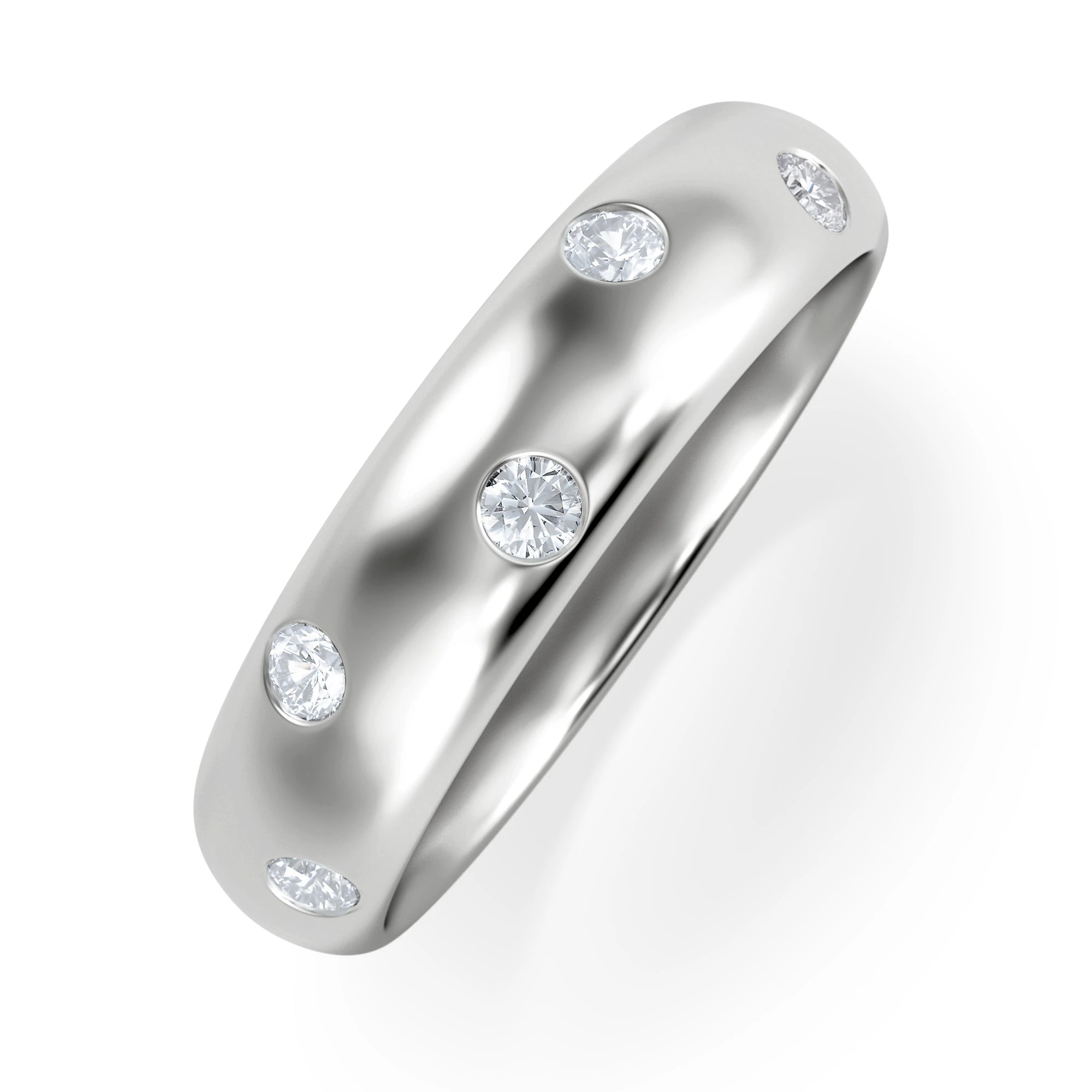 Lab Diamond Invisible Set Ring 0.26ct in 925 Silver