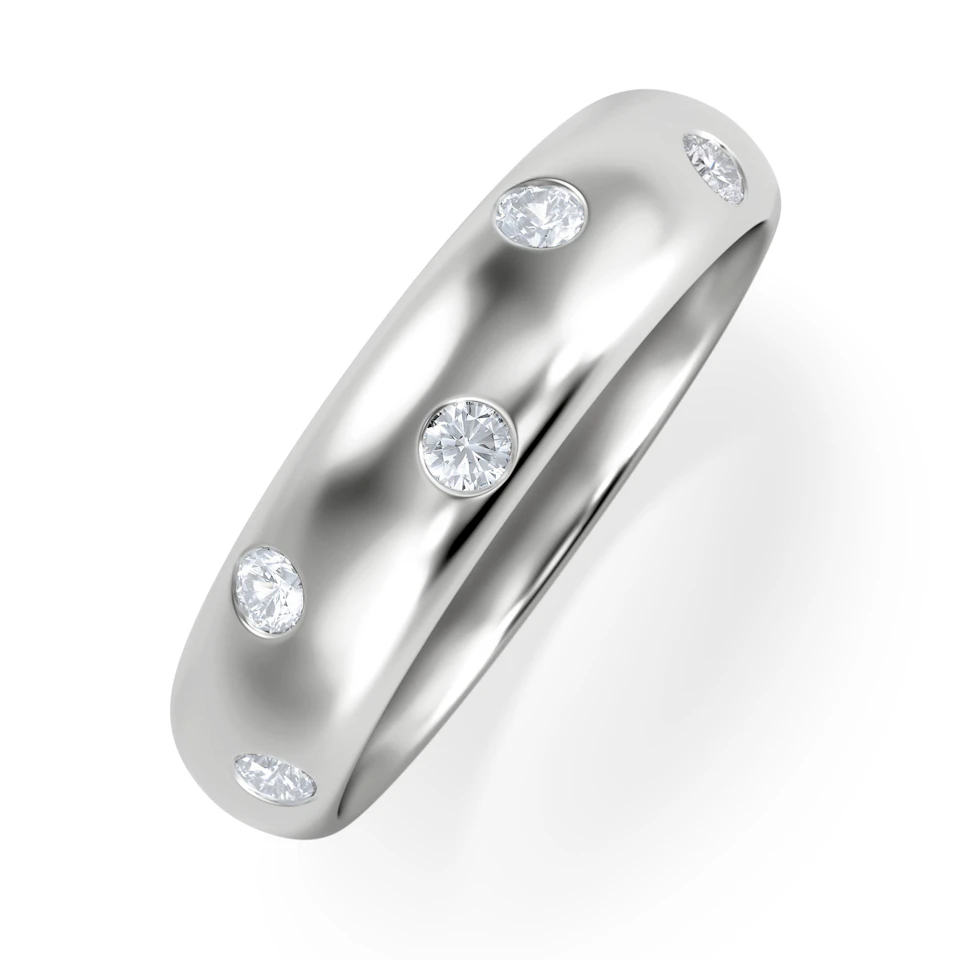 Seamless Lab Diamond Ring 0.26ct in Sterling Silver