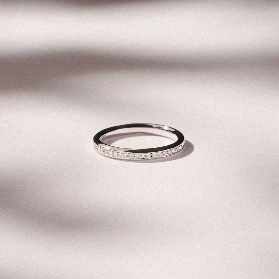 Lab Diamond Heritage Grain Ring 0.15ct H/SI in 925 Silver