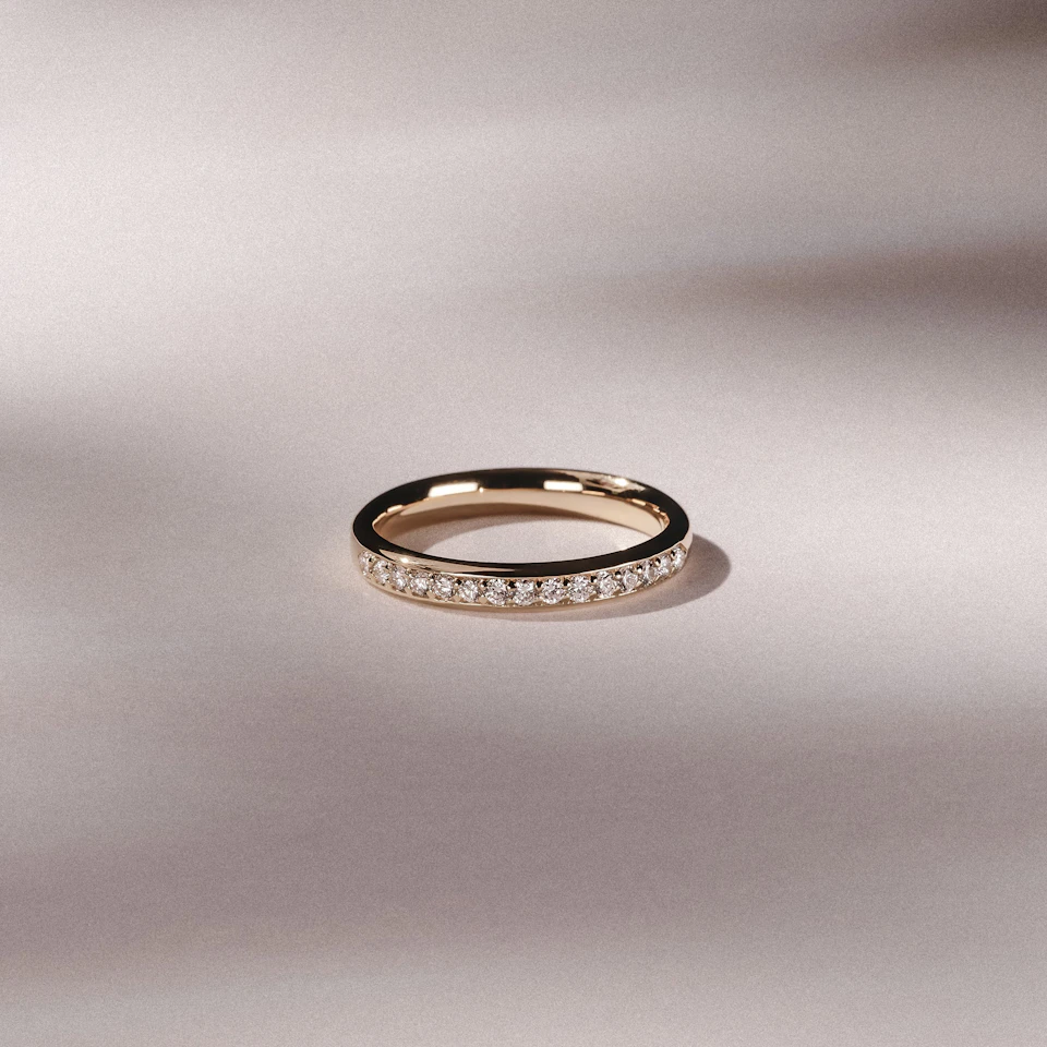 Lab Diamond Heritage Grain 0.30ct H/SI in 18K Gold Vermeil