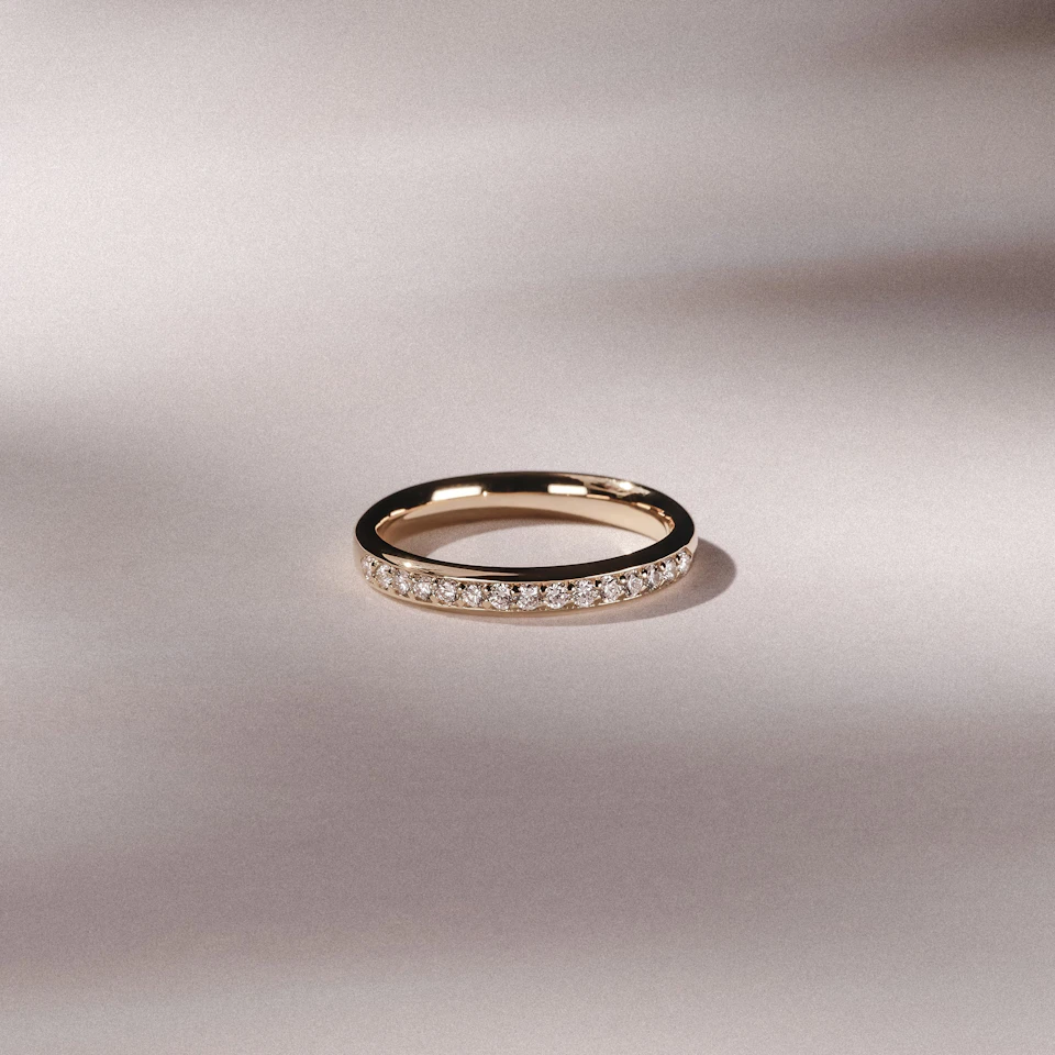 Lab Diamond Heritage Half Eternity Ring 0.30ct H/SI in 9K Gold