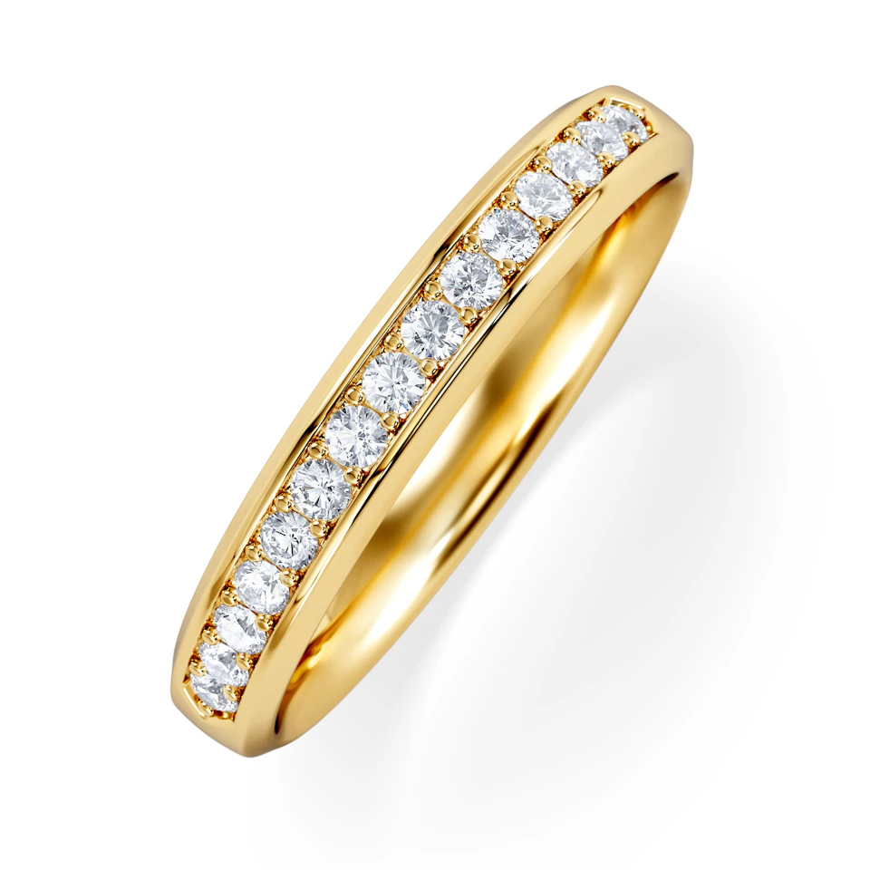 Lab Diamond Heritage Half Eternity Ring 0.30ct H/SI in 9K Gold