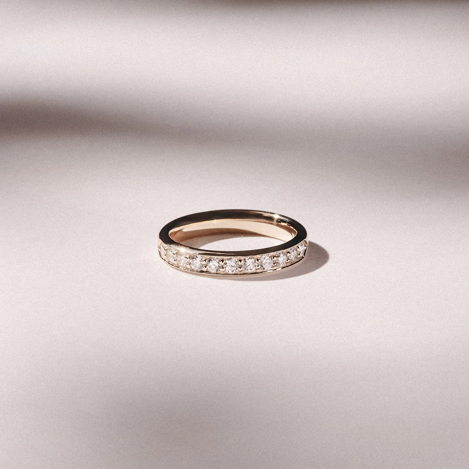 Lab Diamond Heritage Half Eternity Ring 0.50ct H/SI in 9K Gold