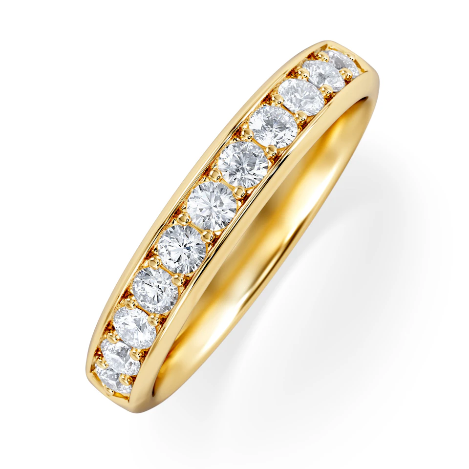 Lab Diamond Heritage Half Eternity Ring 0.50ct H/SI in 9K Gold