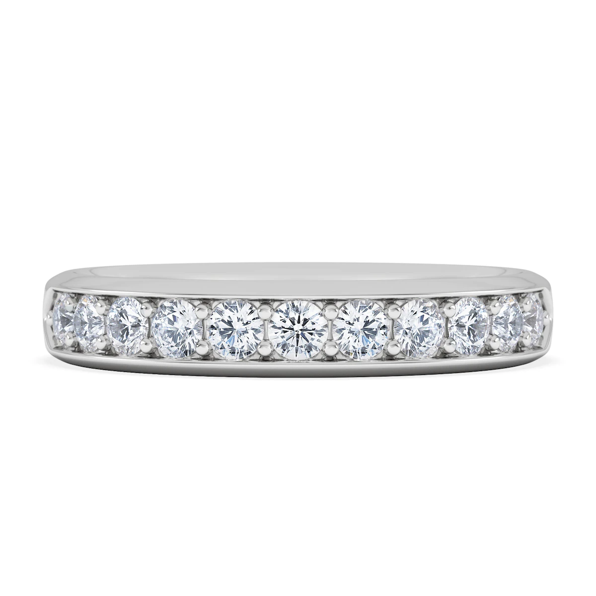 Lab Diamond Heritage Half Eternity Ring 0.50ct H/SI in 9K White Gold