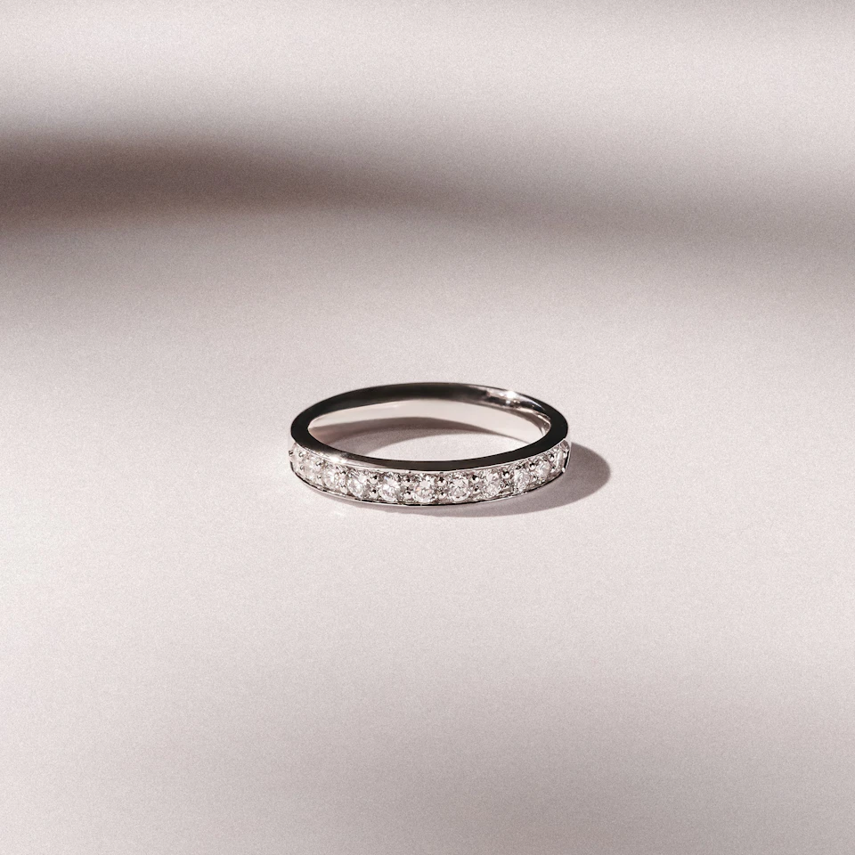 Lab Diamond Heritage Half Eternity Ring 0.50ct H/SI in 9K White Gold