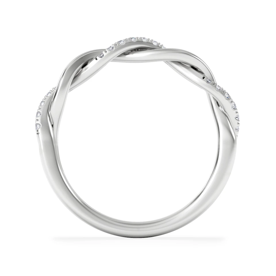 Celia Twist Half Band 0.15ct F/VS Round Cut Lab Diamond Eternity Ring in Silver