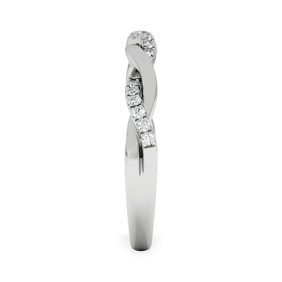 Celia Twist Half Band 0.15ct F/VS Round Cut Lab Diamond Eternity Ring in Silver