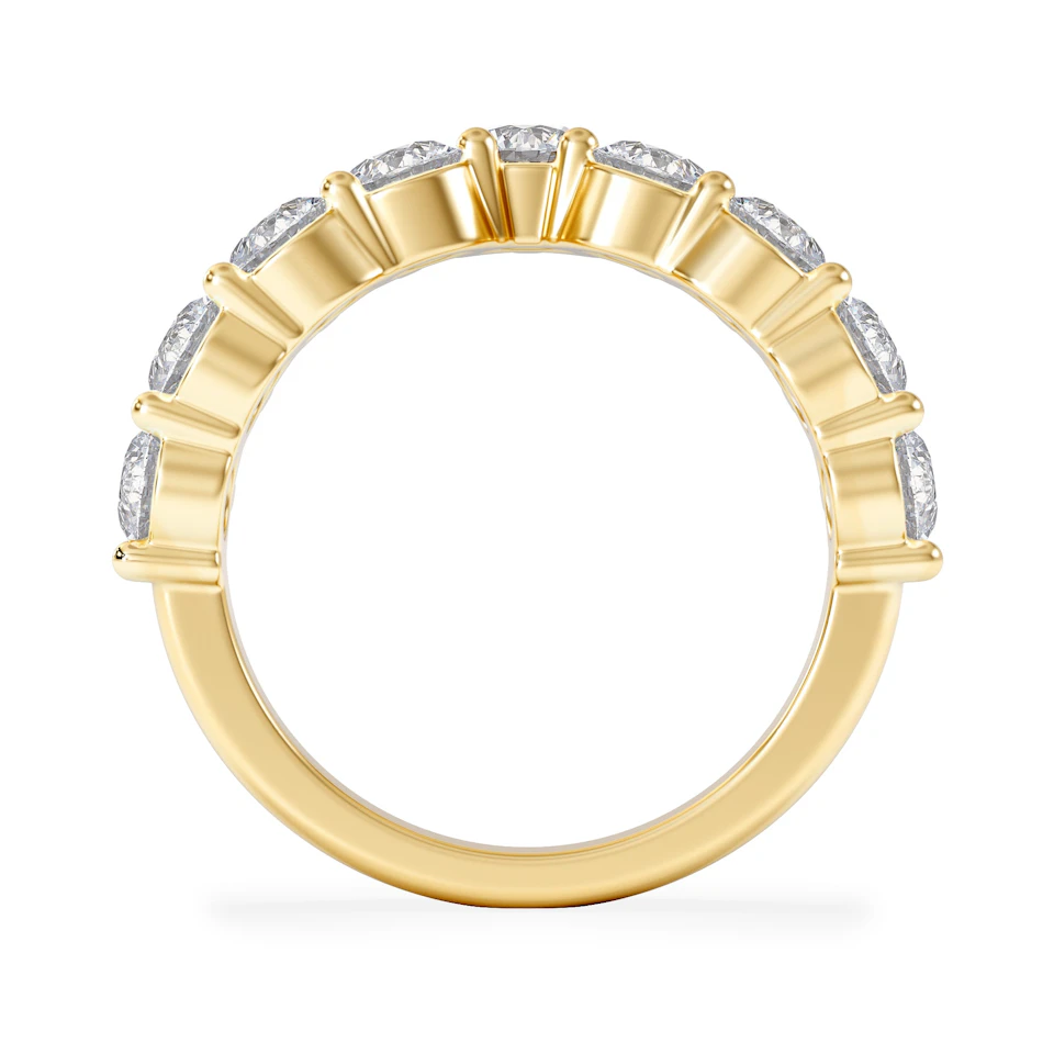 2.00ct Round Cut Lab Diamond Wishbone Ring in 9K Yellow Gold