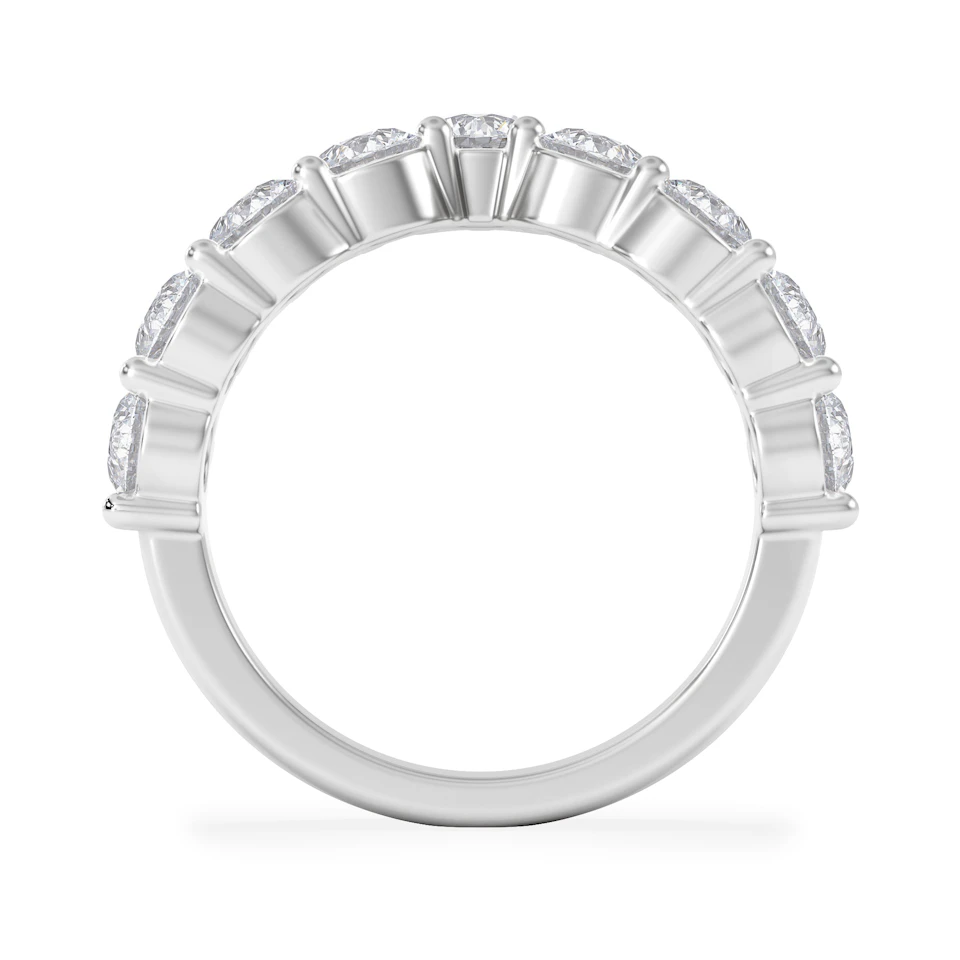 Starlit 2.00ct Round Cut Lab Diamond Wishbone Ring in 9K White Gold