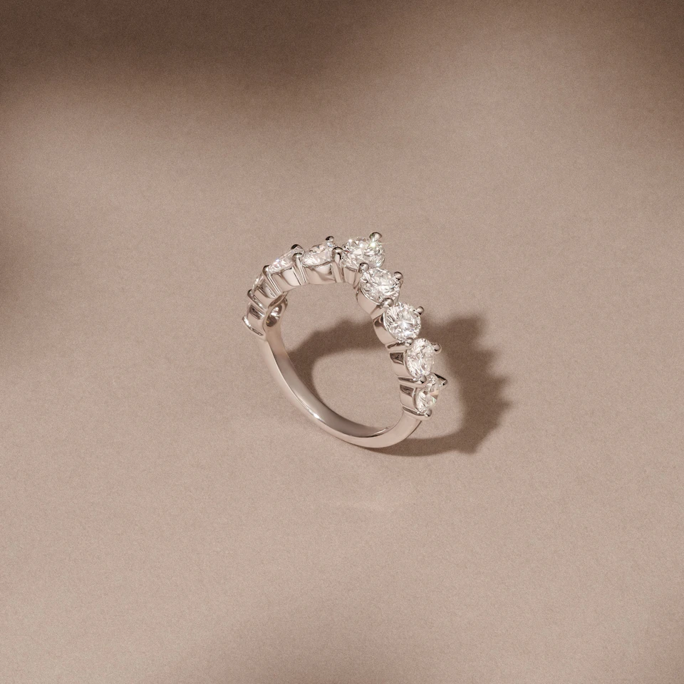 Starlit 2.00ct Round Cut Lab Diamond Wishbone Ring in 9K White Gold