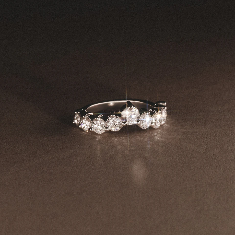 2.00ct Round Cut Lab Diamond Wishbone Ring in 9K White Gold