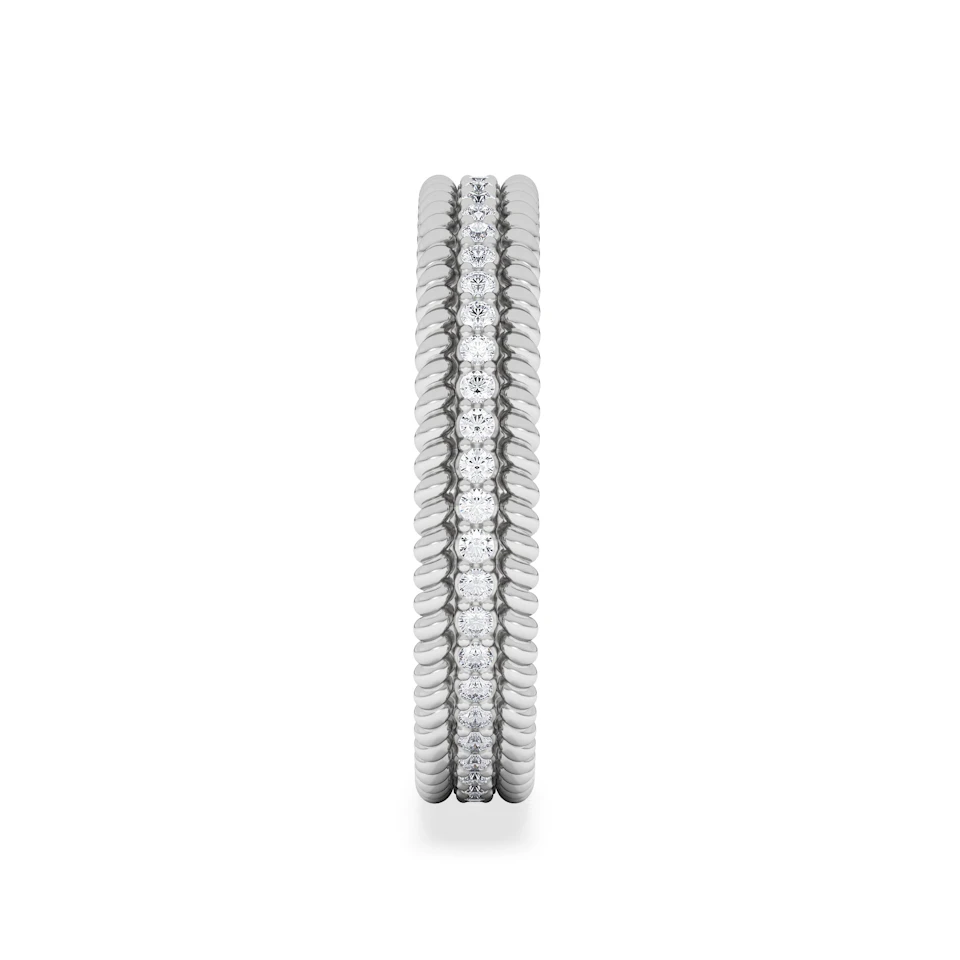 Woven 0.25ct Lab Diamond Eternity Ring in Sterling Silver