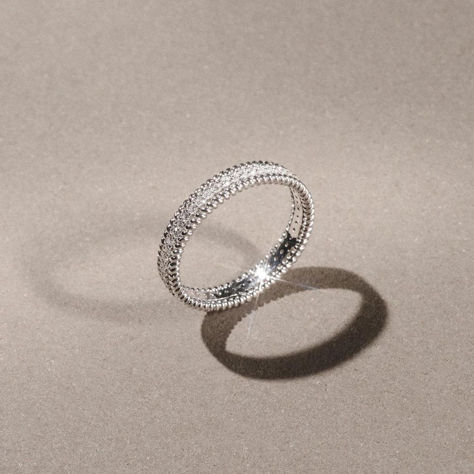 Woven 0.25ct Lab Diamond Eternity Ring in Sterling Silver