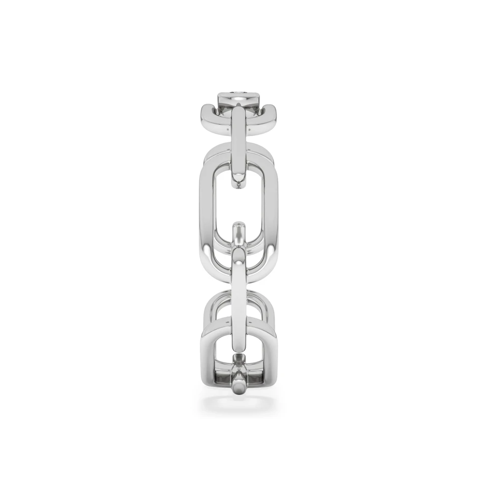 Bound Lab Diamond Link Ring 0.041ct Round Cut in Sterling Silver