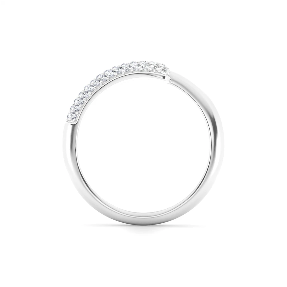 0.15ct Lab Diamond Pavé Wrap Ring in Sterling Silver