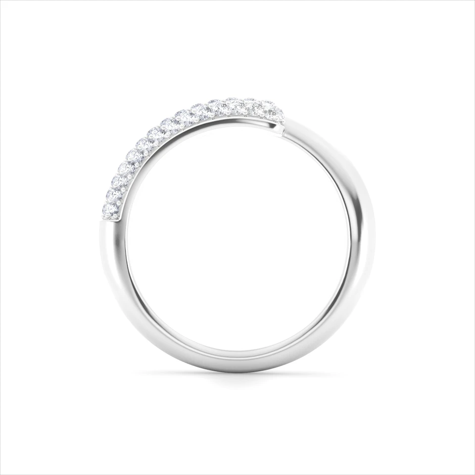 0.30ct Lab Diamond Pavé Wrap Ring in Sterling Silver
