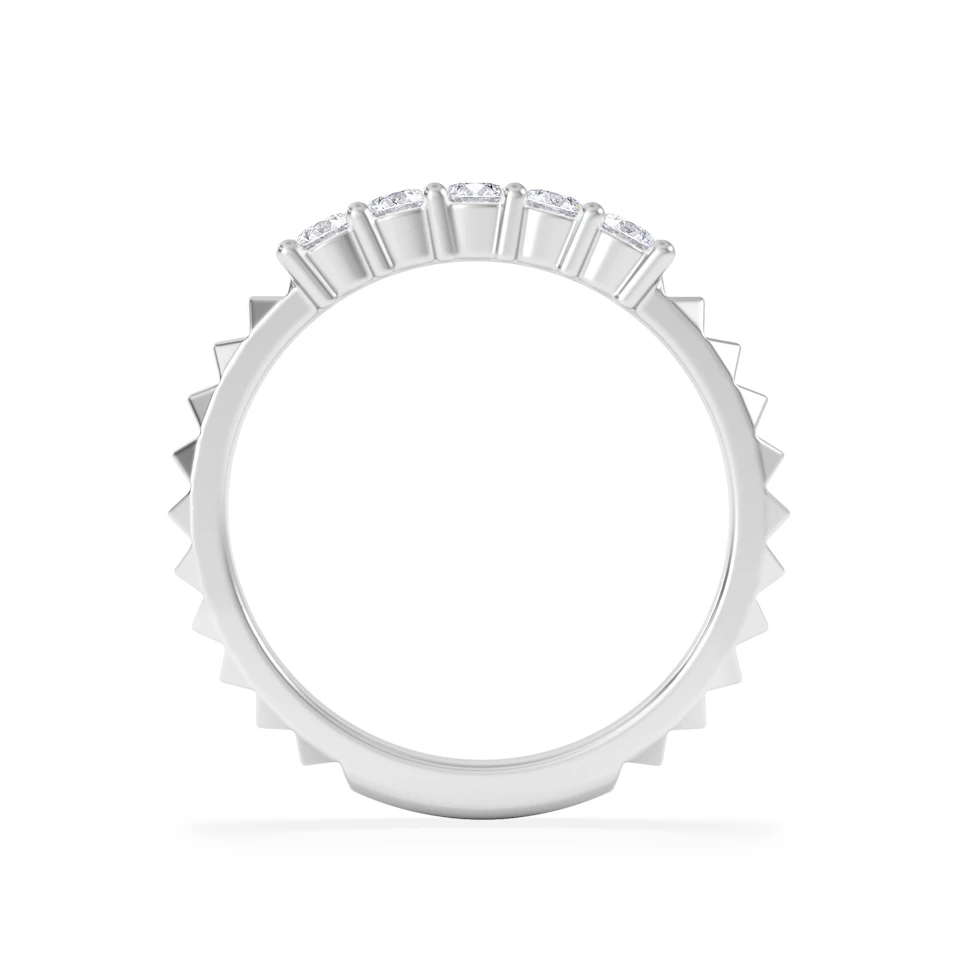 Era 0.34ct Round Cut Lab Diamond 5 Stone Ring in 925 Silver
