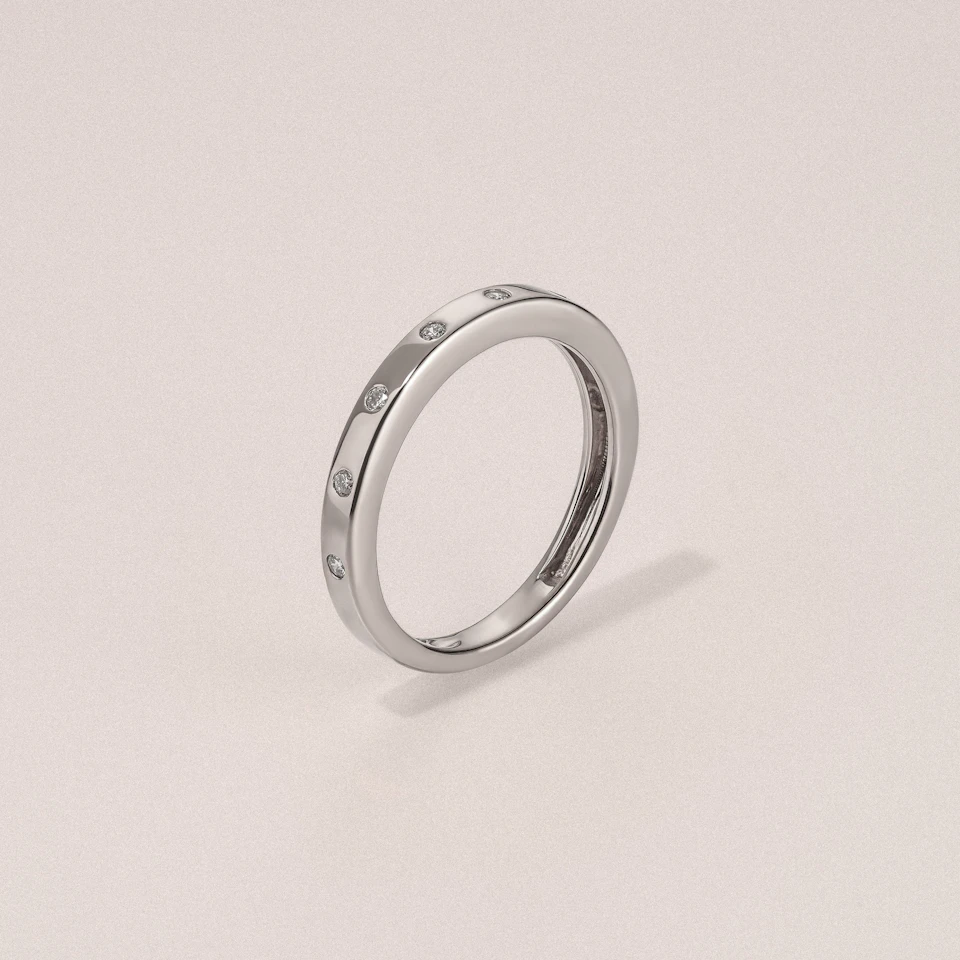 Élan 0.90ct Lab Diamond Ring in Sterling Silver
