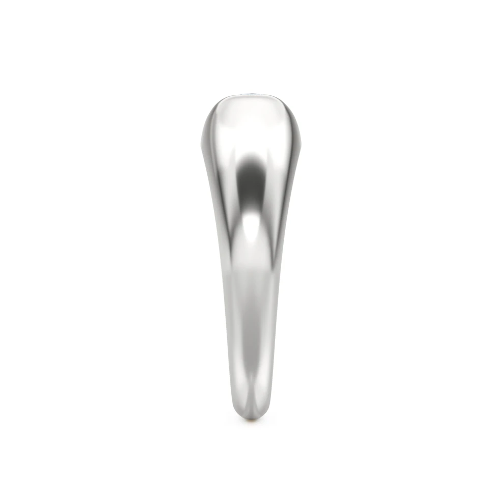 Apex 0.25ct Oval Cut Lab Diamond Signet Ring in Sterling Silver