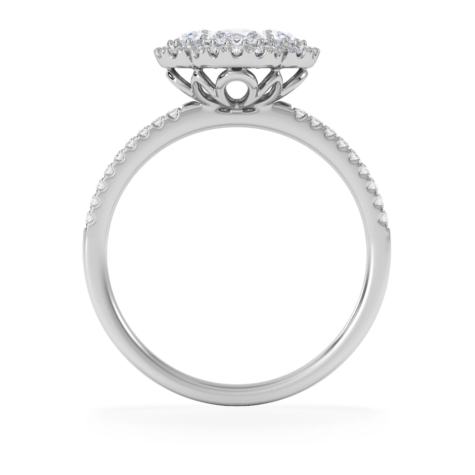 Alegria 1.00ct Lab Diamond Halo Ring in 9K White Gold