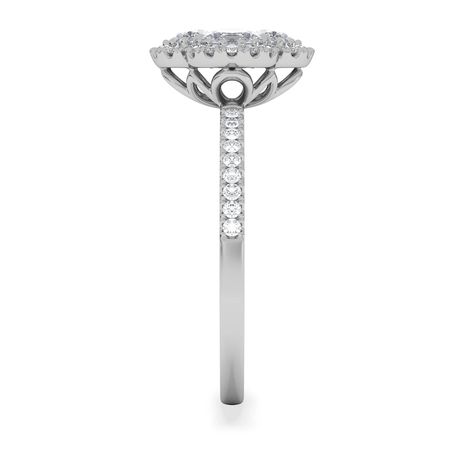 Alegria 1.00ct Lab Diamond Halo Ring in 9K White Gold