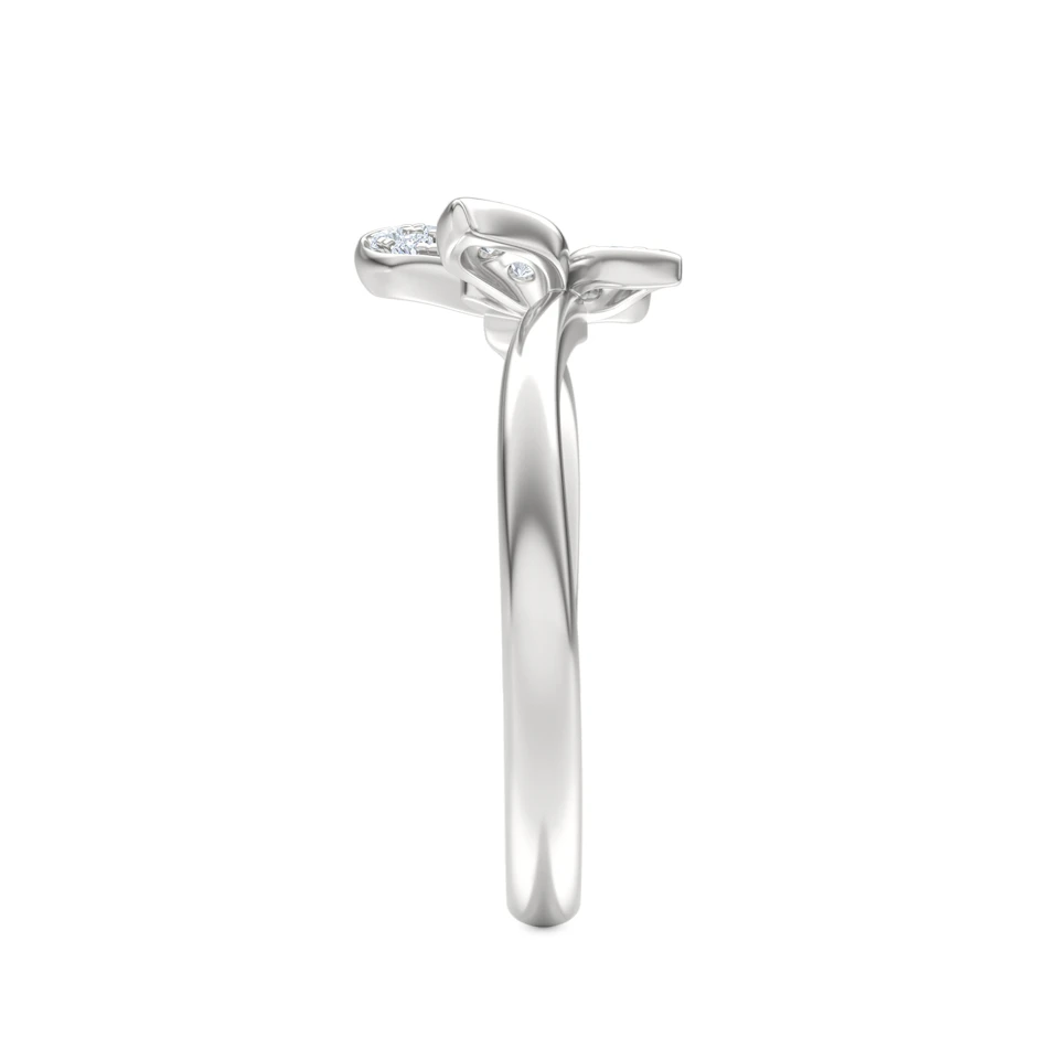 Papillon 0.19ct Lab Diamond Ring in Sterling Silver