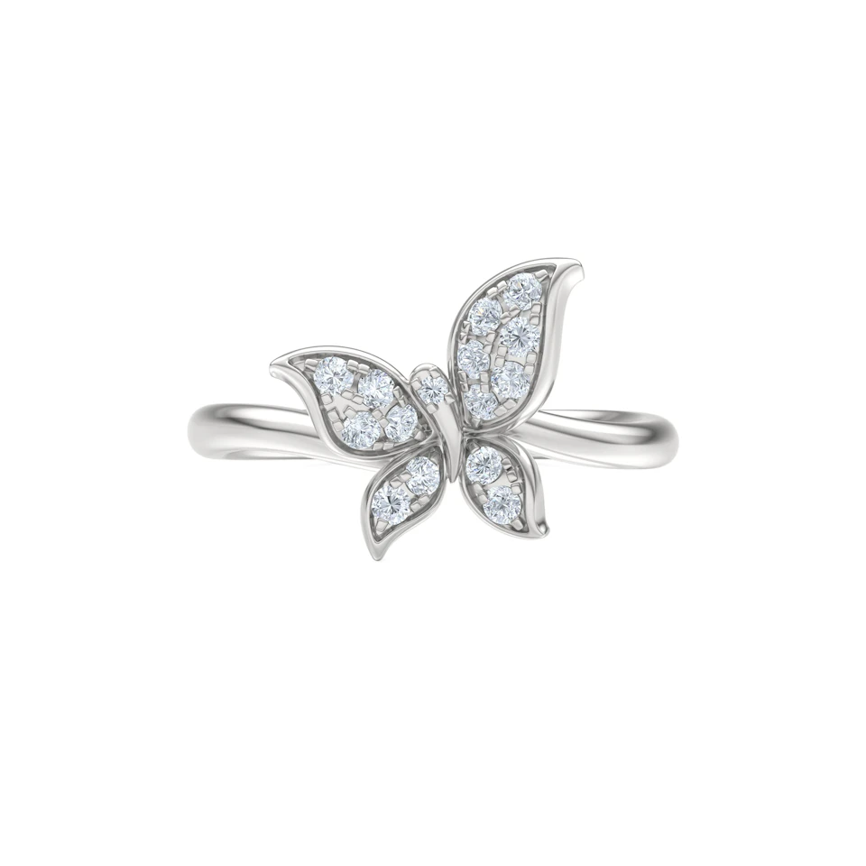 Papillon 0.19ct Lab Diamond Ring in Sterling Silver