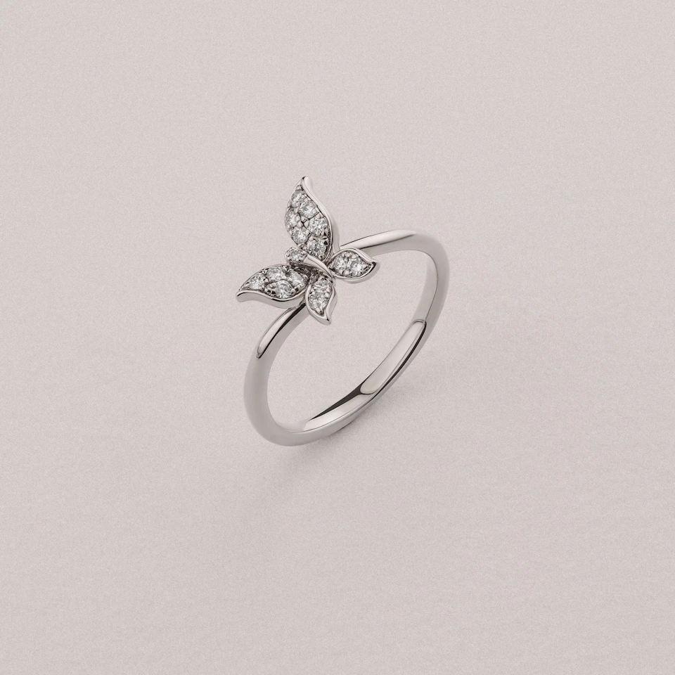Papillon 0.19ct Lab Diamond Ring in Sterling Silver