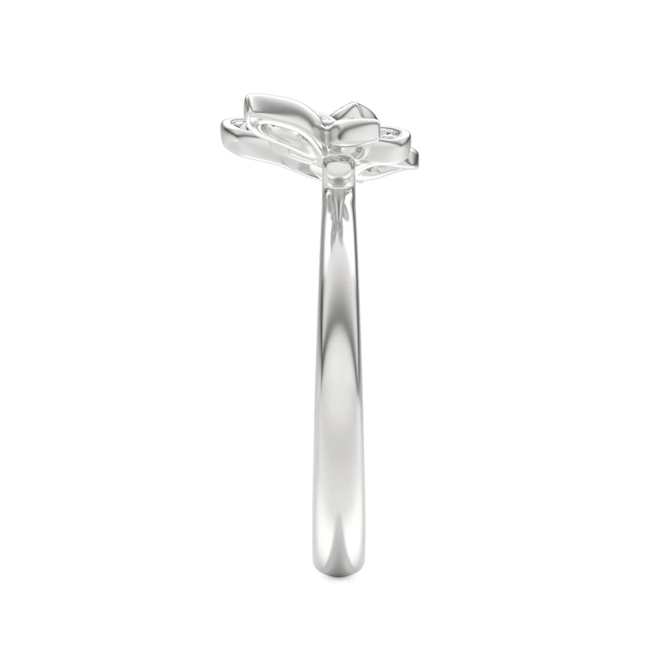 Papillon 0.20ct Lab Diamond Ring in Sterling Silver