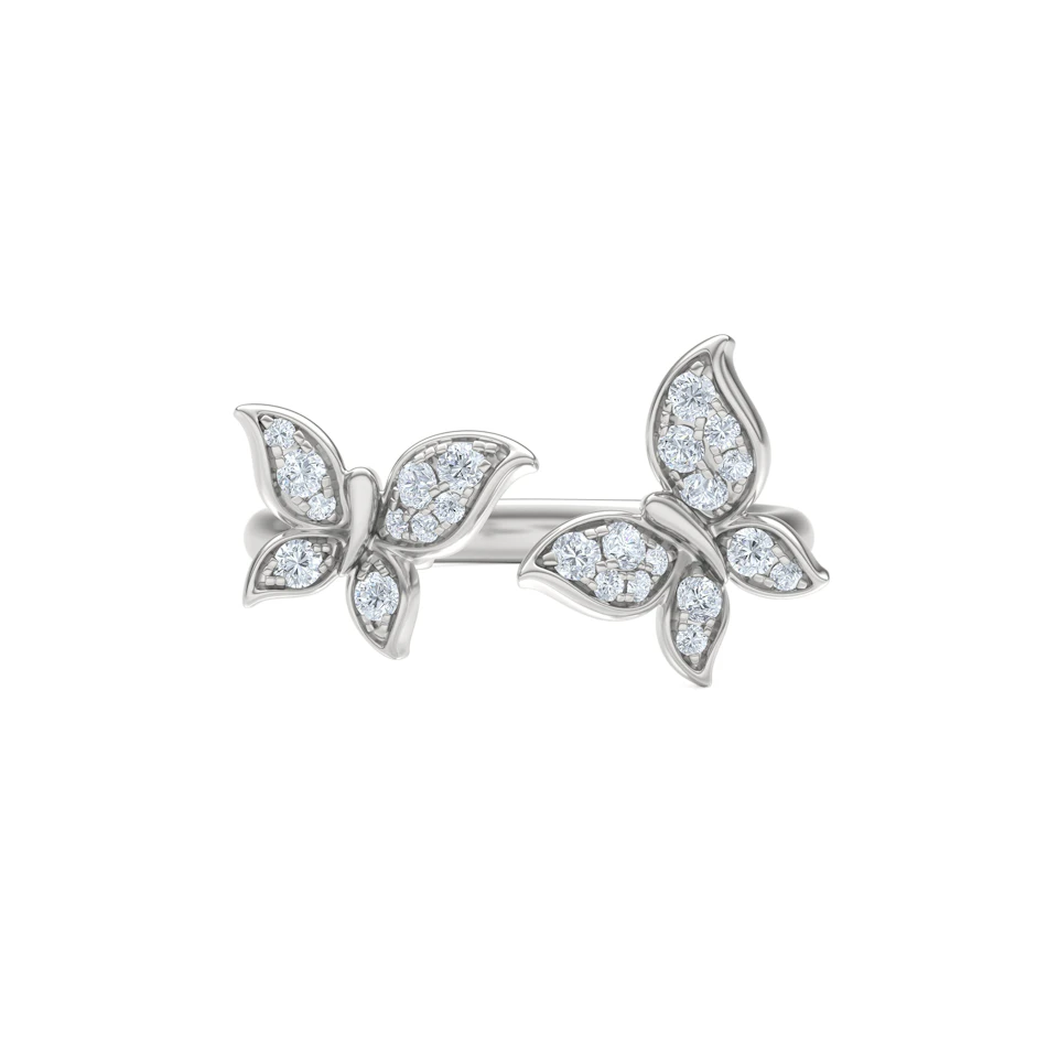 Papillon 0.20ct Lab Diamond Ring in Sterling Silver