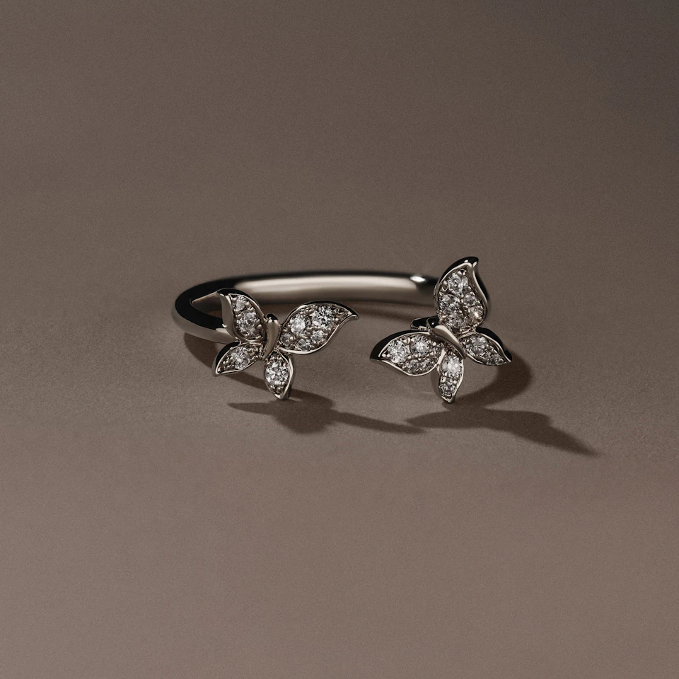 Papillon 0.20ct Lab Diamond Ring in Sterling Silver