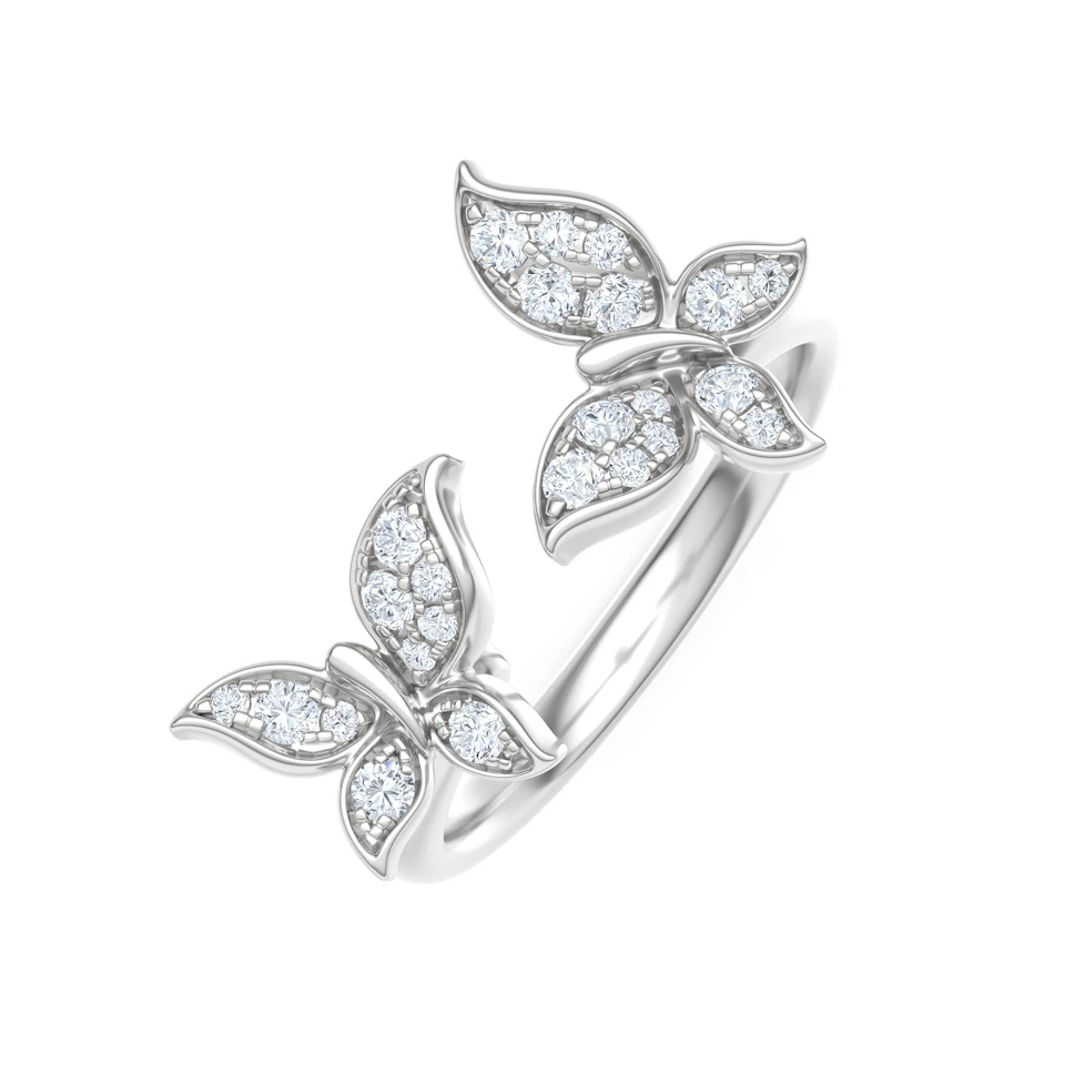 Papillon 0.20ct Lab Diamond Ring in Sterling Silver