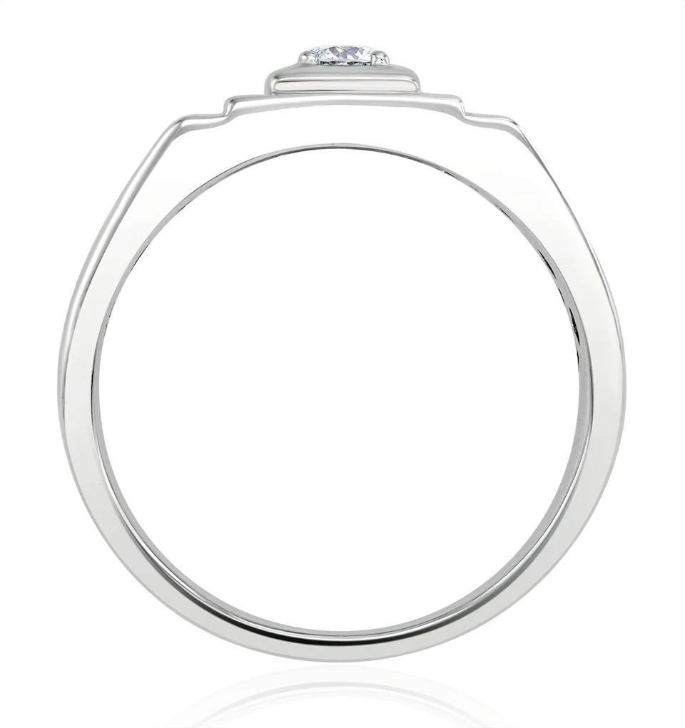 Mens 0.25ct Lab Diamond Design Ring in 925 Sterling Silver