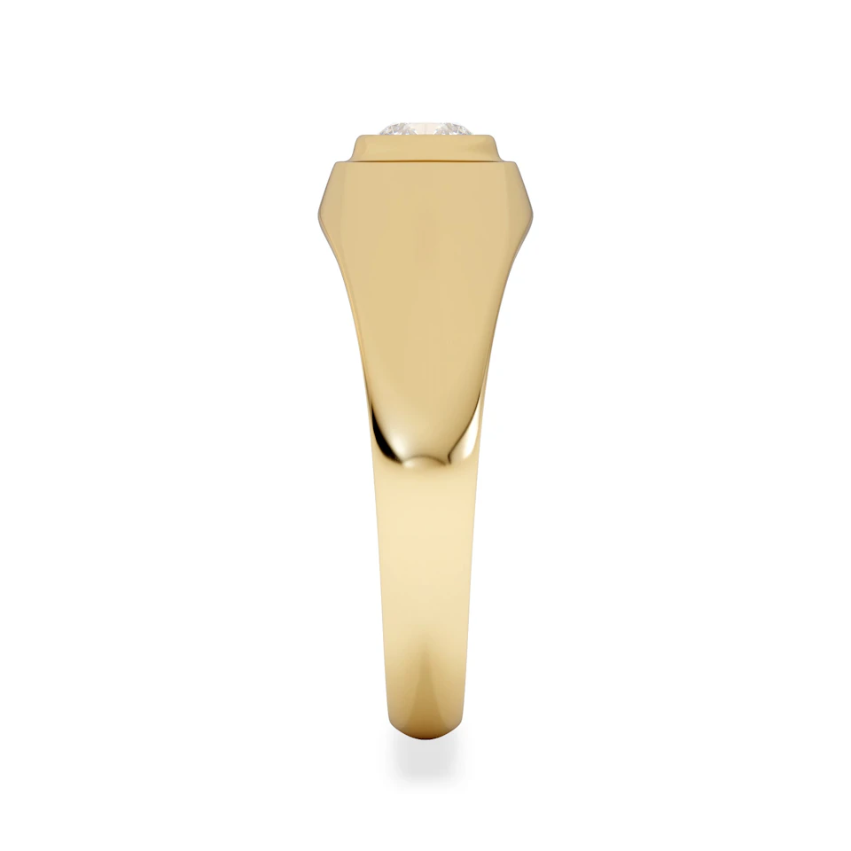 Axis Men's Lab Diamond Signet Ring 0.50ct Round Cut Set in 9k Gold