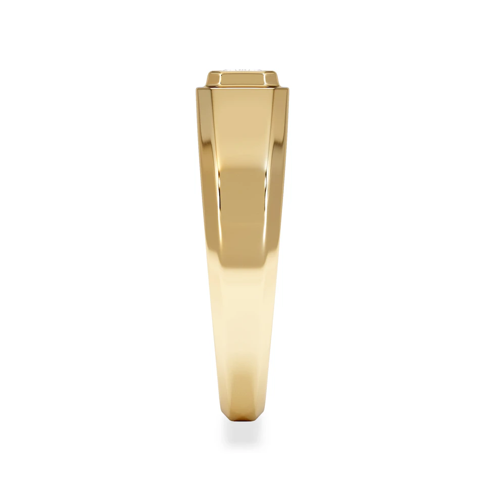 Axis Men's Lab Diamond Signet Ring 0.50ct Emerald Cut Set in 9k Gold