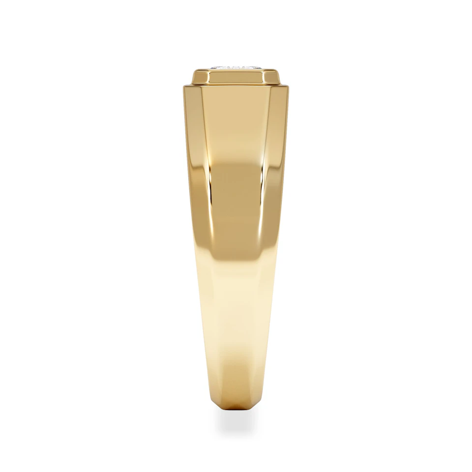 Axis Men's Lab Diamond Signet Ring 1.00ct Emerald Cut Set in 9k Gold