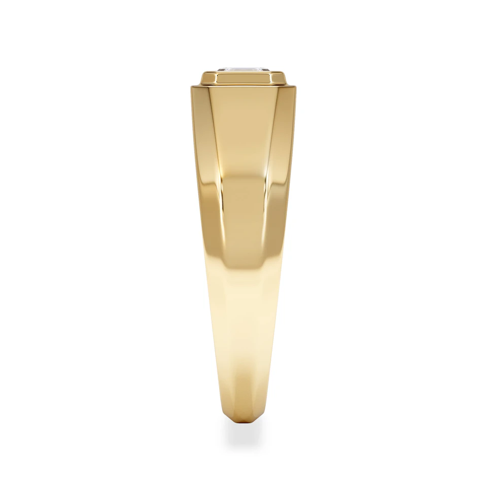 Axis Men's Lab Diamond Signet Ring 0.50ct Asscher Cut Set in 9k Gold