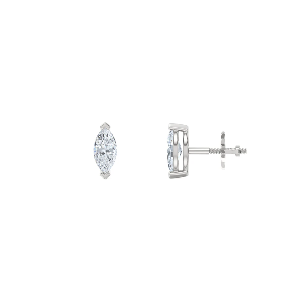 2.00ct Marquise Cut Lab Diamond Stud Earrings in Platinum