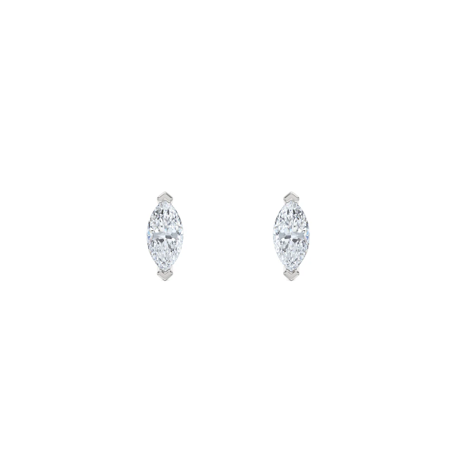 2.00ct Marquise Cut Lab Diamond Stud Earrings in Platinum