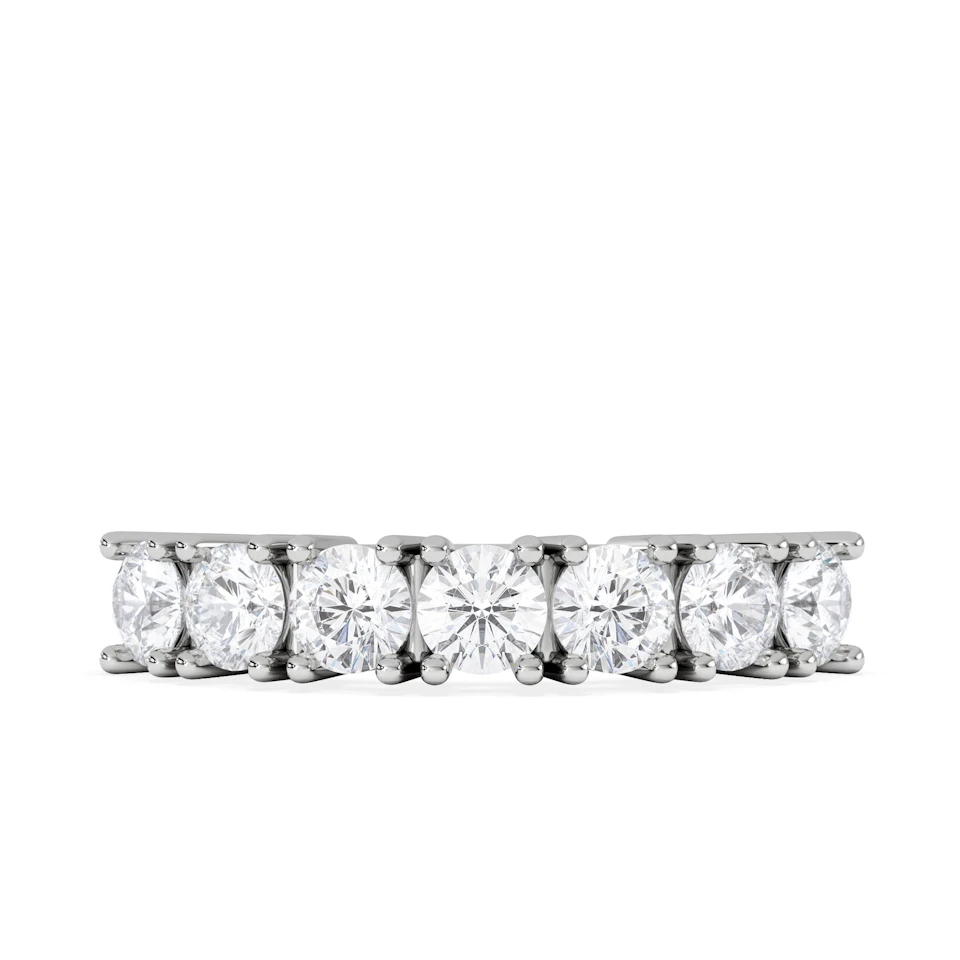 Chloe 18K White Gold 7 Stone Diamond Eternity Ring 1.00CT G/VS