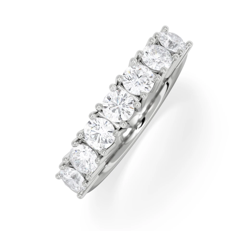 Chloe 18K White Gold 7 Stone Diamond Eternity Ring 1.00CT G/VS