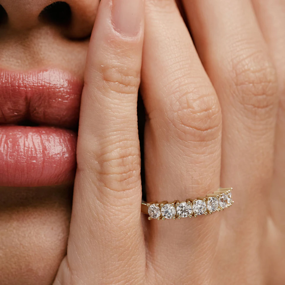 Chloe 18K Gold 7 Stone Diamond Eternity Ring 1.00CT PK