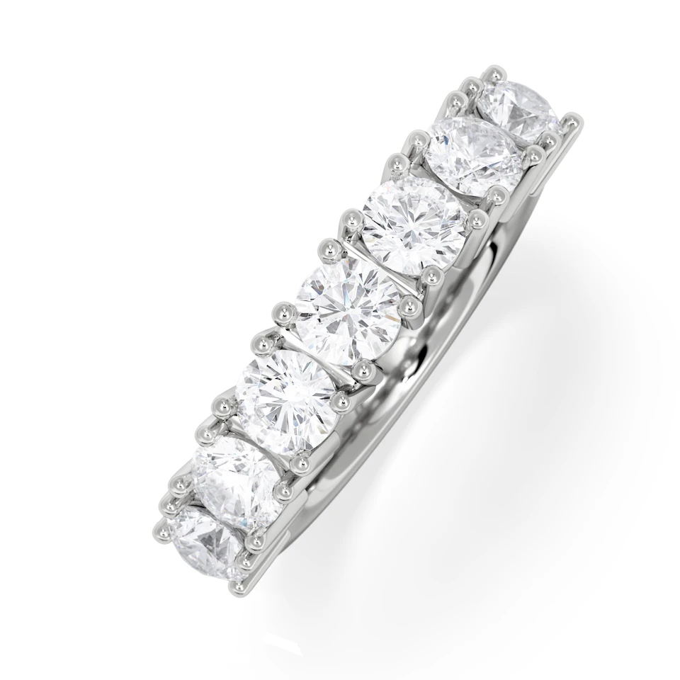 Chloe 7 Stone Lab Diamond Eternity Ring 1.50CT F/VS in 9K White Gold