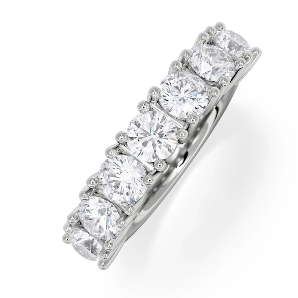 Chloe 7 Stone Lab Diamond Eternity Ring 2.00CT F/VS in 9K White Gold