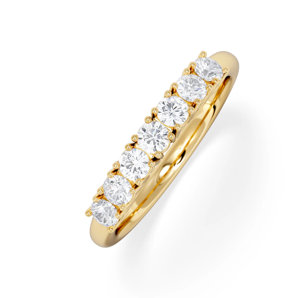 Chloe 18K Gold 7 Stone Diamond Eternity Ring 0.50CT H/SI