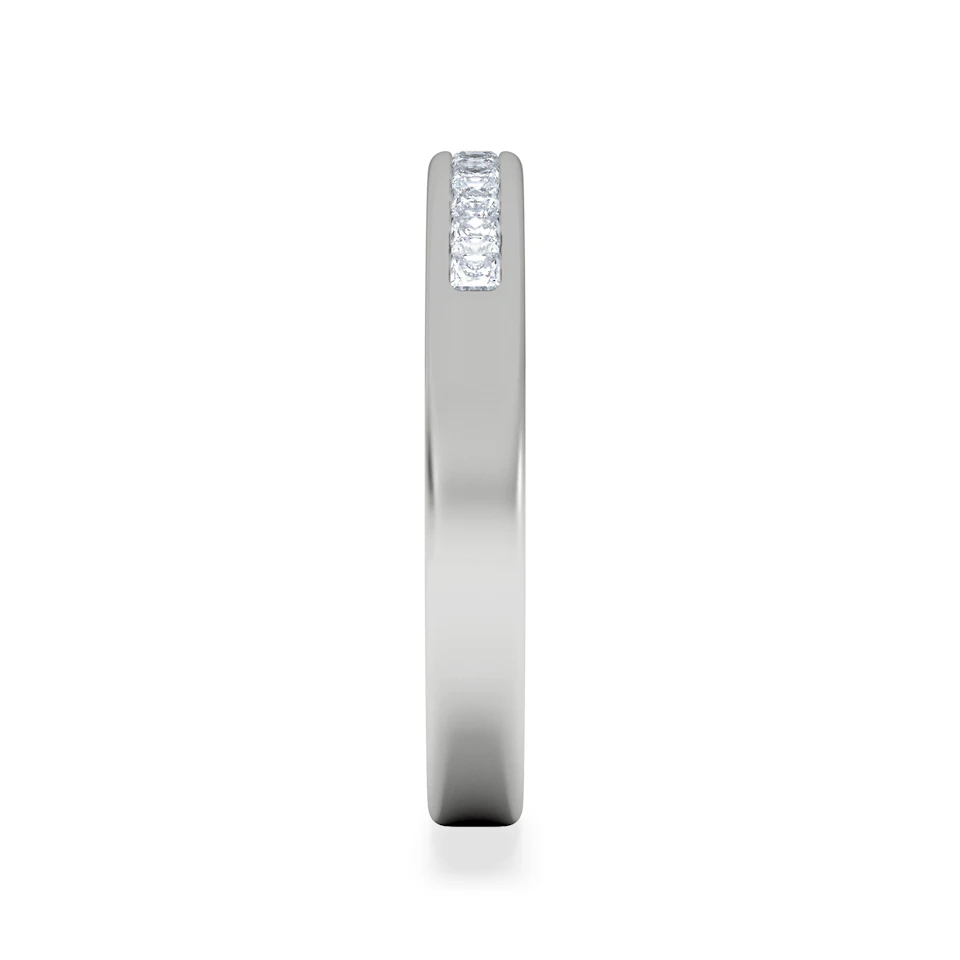 Eterna Lab Diamond Princess Cut Half Eternity Ring 0.30ct H/SI in 925 Silver