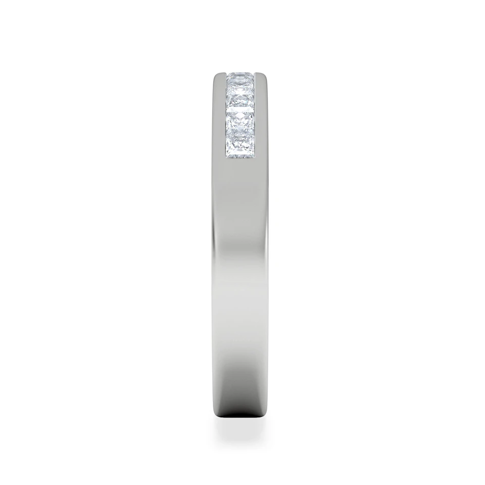 18K White Gold Princess Diamond Half Eternity Ring 0.50CT G/VS