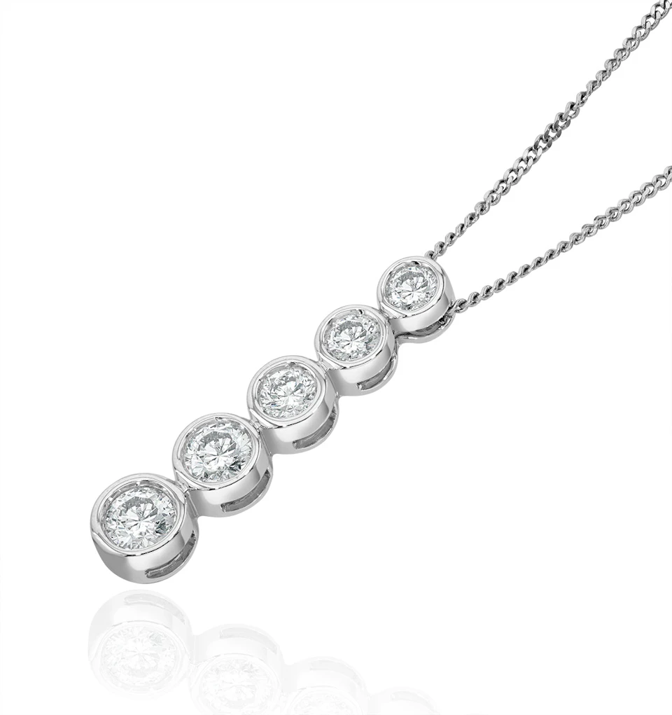 Lab Diamond Life Journey Necklace 0.50ct H/Si in 9K White Gold