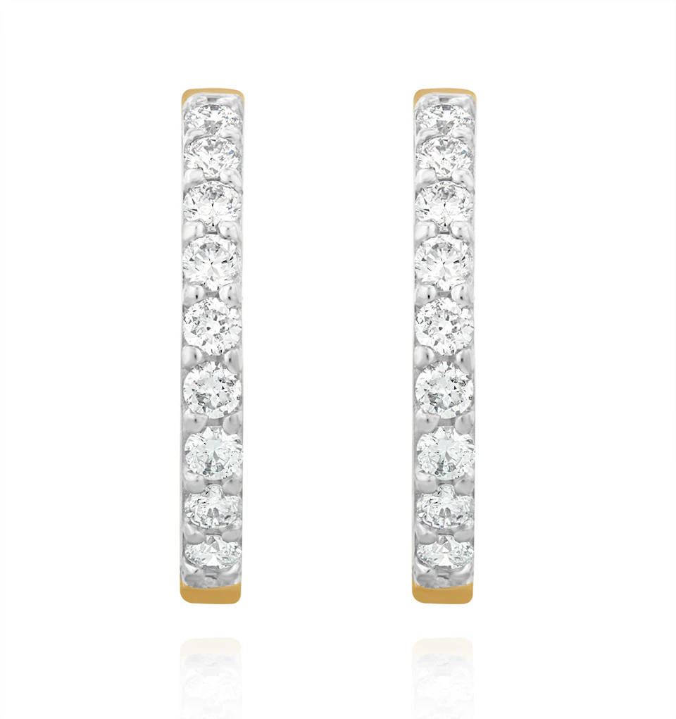 Comfort Huggie Lab Diamond Earrings 0.25ct H/Si in 9K Gold